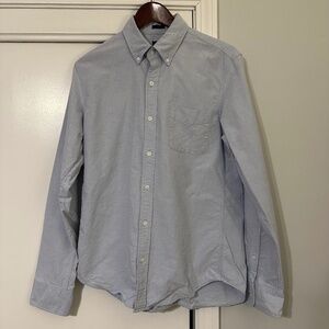 J. Crew Blue Slim Fit Medium Mens Oxford Cloth Button Down Shirt